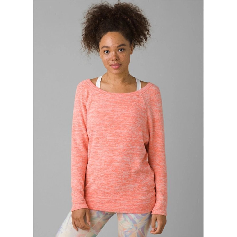 prAna Geovine Long Sleeve Top Women's Size S Pink Coral Pullover